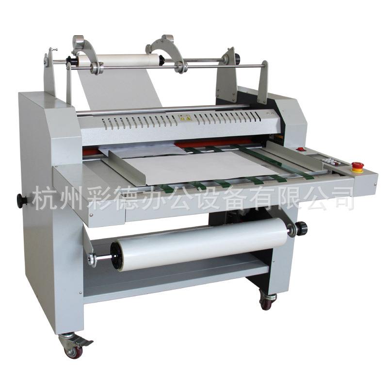 720F自动热覆膜机 裱膜机钢辊A图文复膜机 带防卷曲修边自动收卷