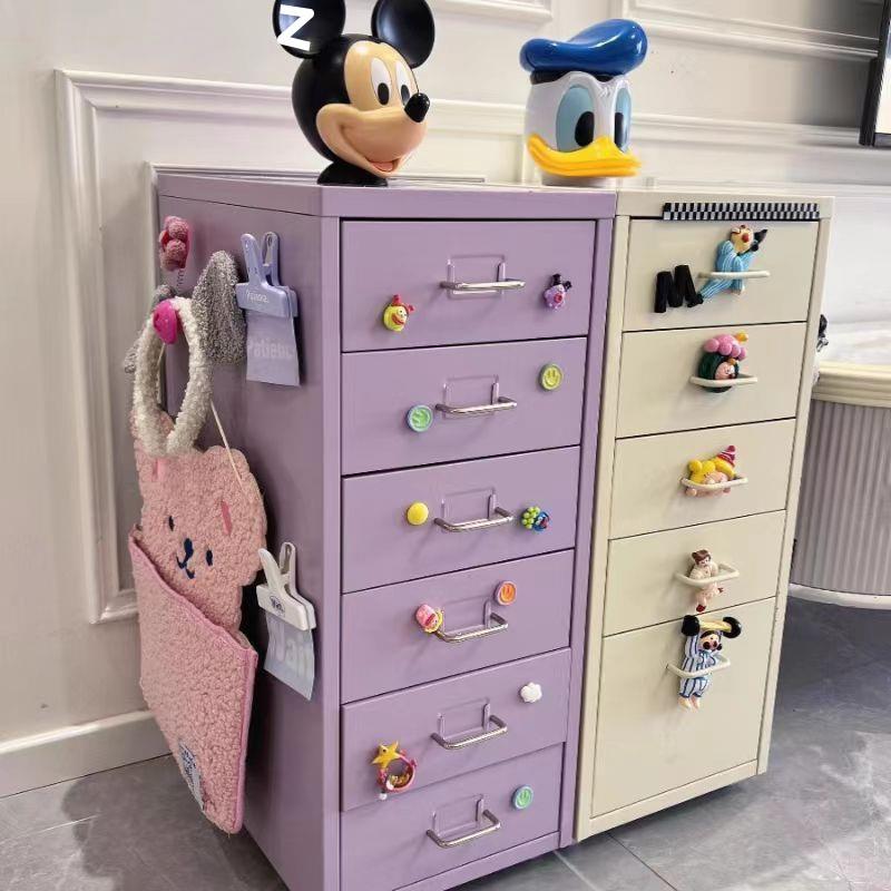 铁艺收纳柜客厅卧室少女多层抽屉柜女孩可爱斗柜落地式组合储物柜