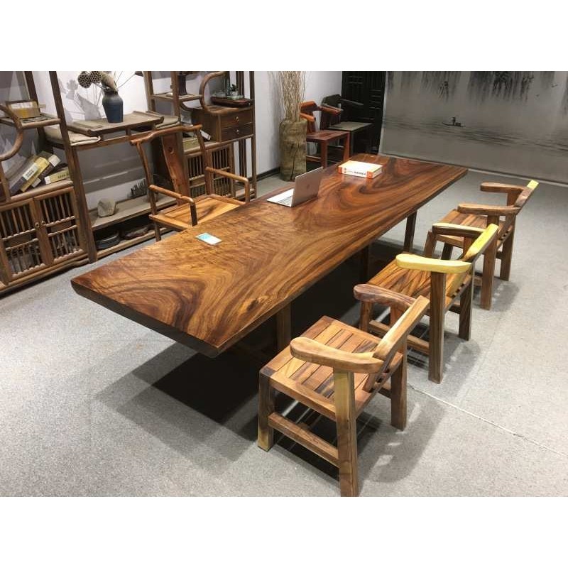 实木大板整块原木茶桌茶台胡桃木办公桌餐桌书桌画案原木大班台