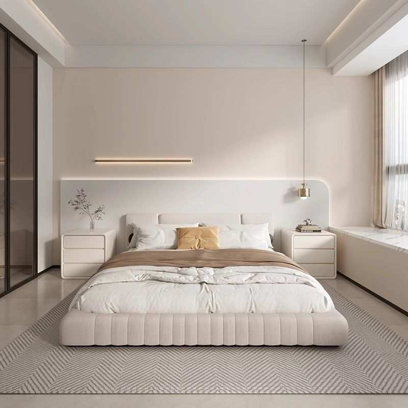 实木床头柜2025新款简约现代小型轻奢感奶油风卧室家用床边柜