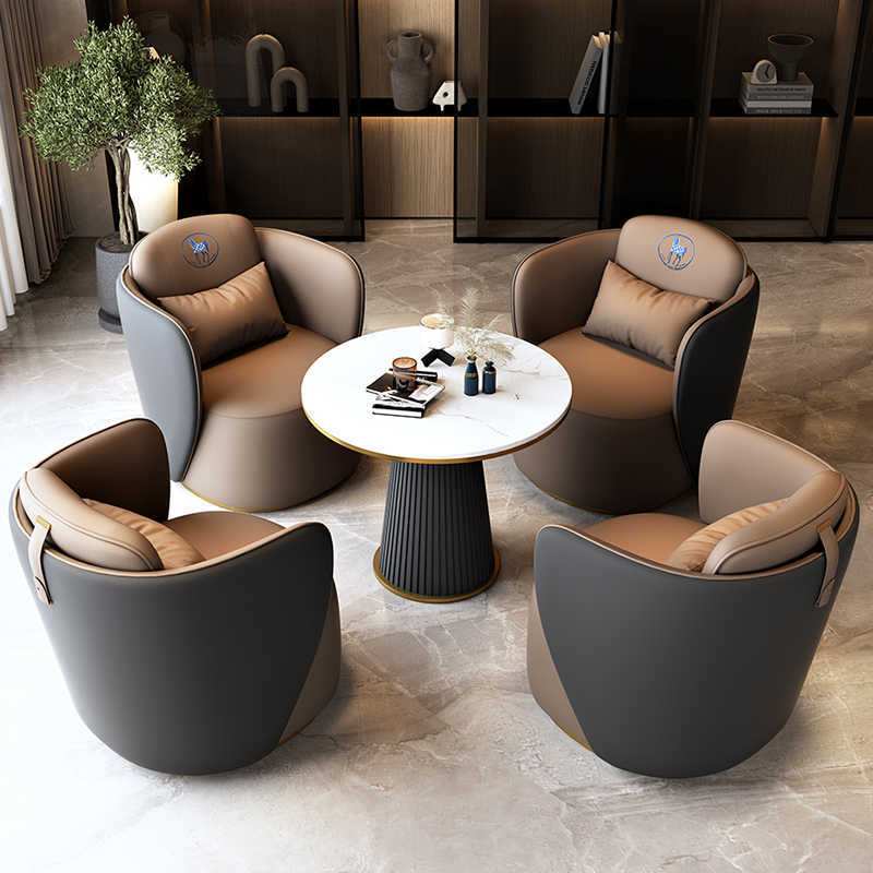 洽谈接待桌椅酒店大堂商务单人沙发售楼处会客区一桌四椅商用场所