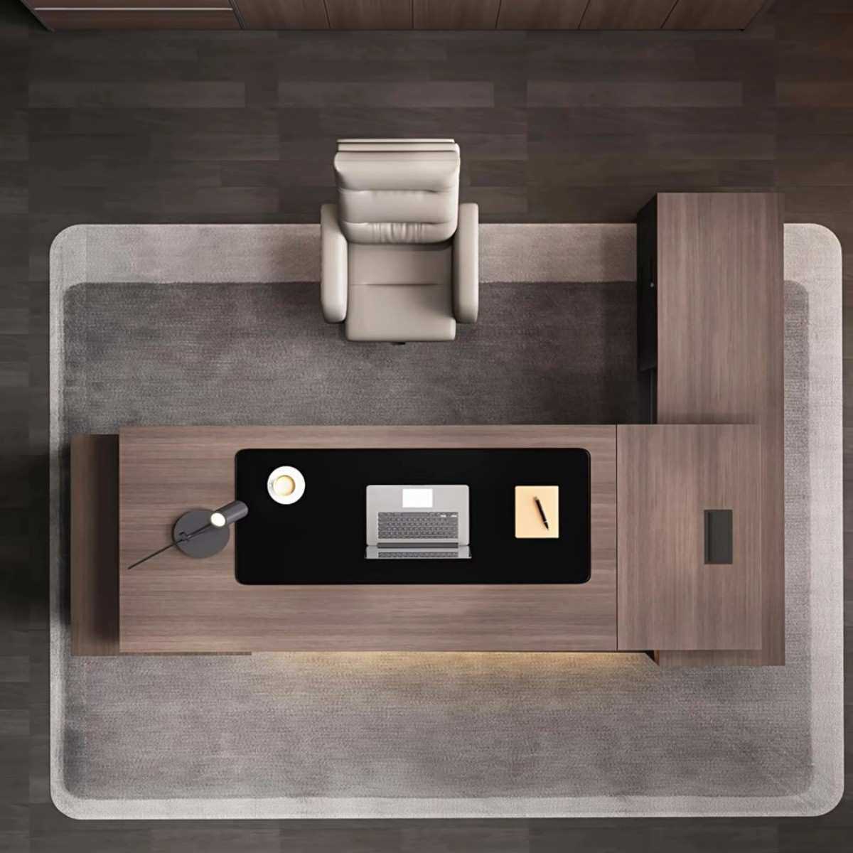 现代办公家具简约奢华风格办公桌行政室总经理老板办公桌