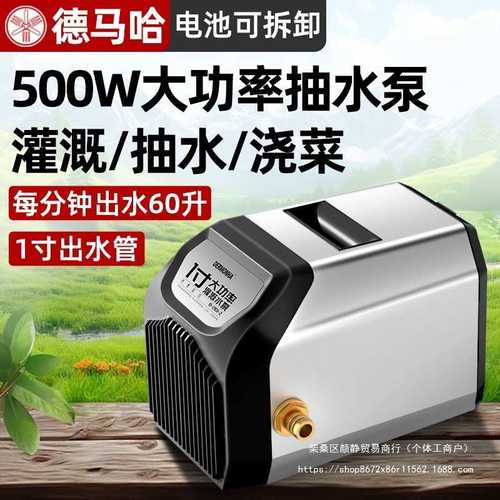 锂电大功率充电浇菜抽水泵农用灌溉自动抽水机农田户外浇水机