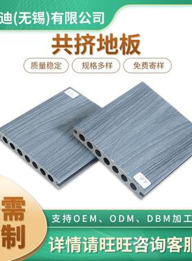 厂家供应共挤地板142*22灰色 户外免漆木纹二代共挤塑木地板木塑