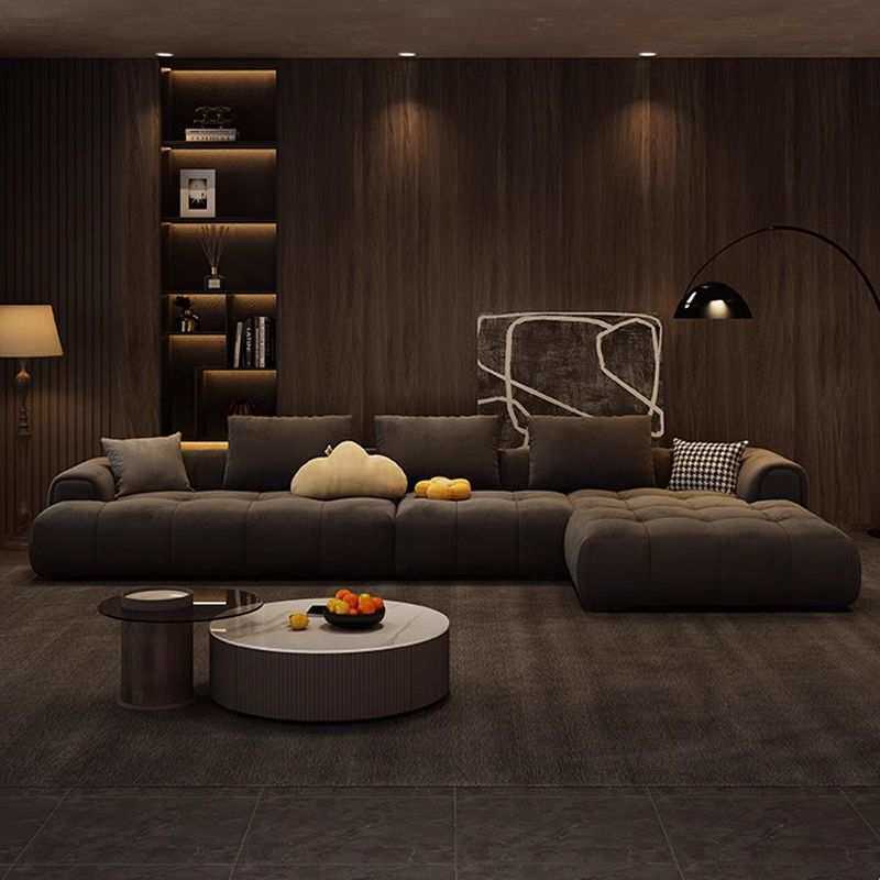 意式极简现代轻奢小户型客厅奶油风直排云朵泡芙棉花糖沙发网红款