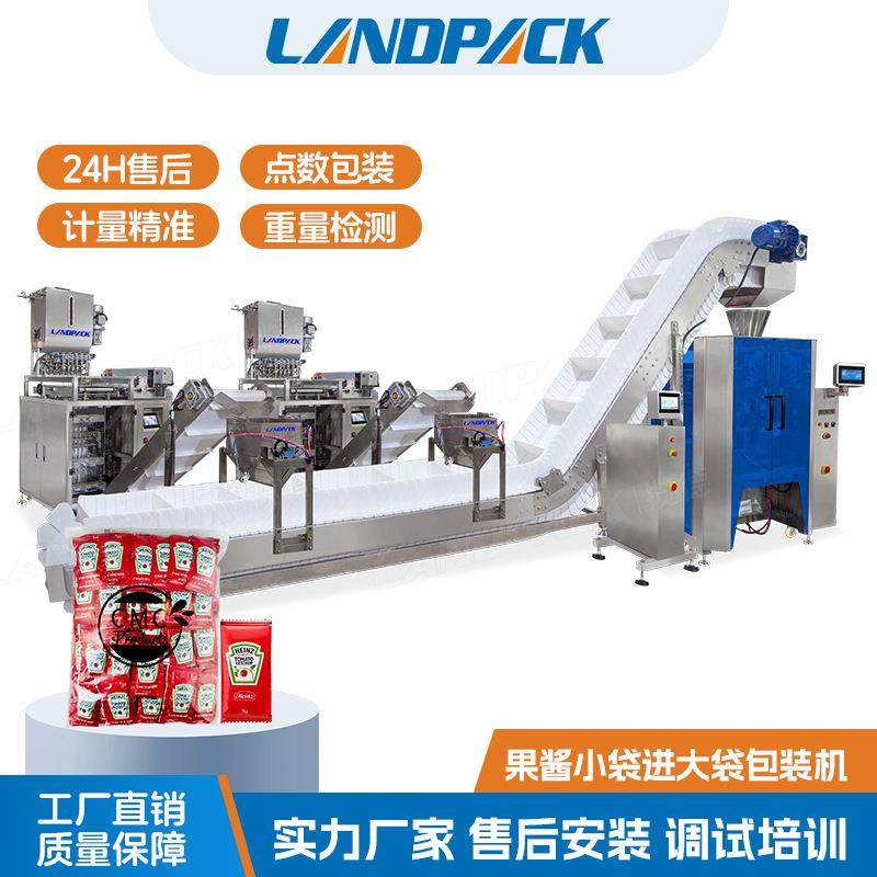 定制果酱小袋进大袋包装机 漱口水蜂蜜条包多列机点数包装生产线