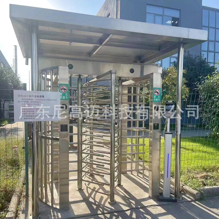 成品全高栅栏旋转门小区单位工厂防尾随门禁考勤人行闸机封闭式