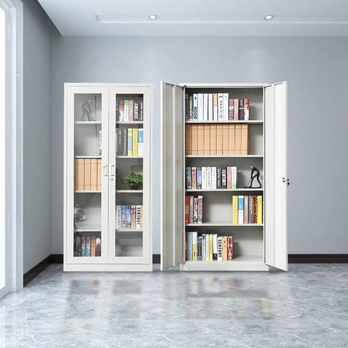 钢制公文件柜铁皮柜档案料柜财务凭证带锁储物资书收纳柜厂柜办家