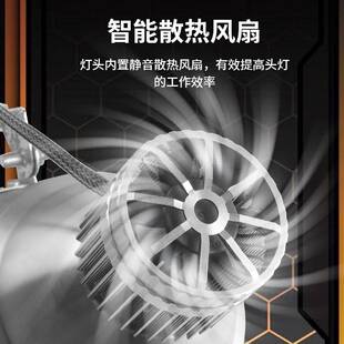 黑坑夜钓100W远射歼灭炮外接12V电源旋转变焦户外超亮应急照明灯