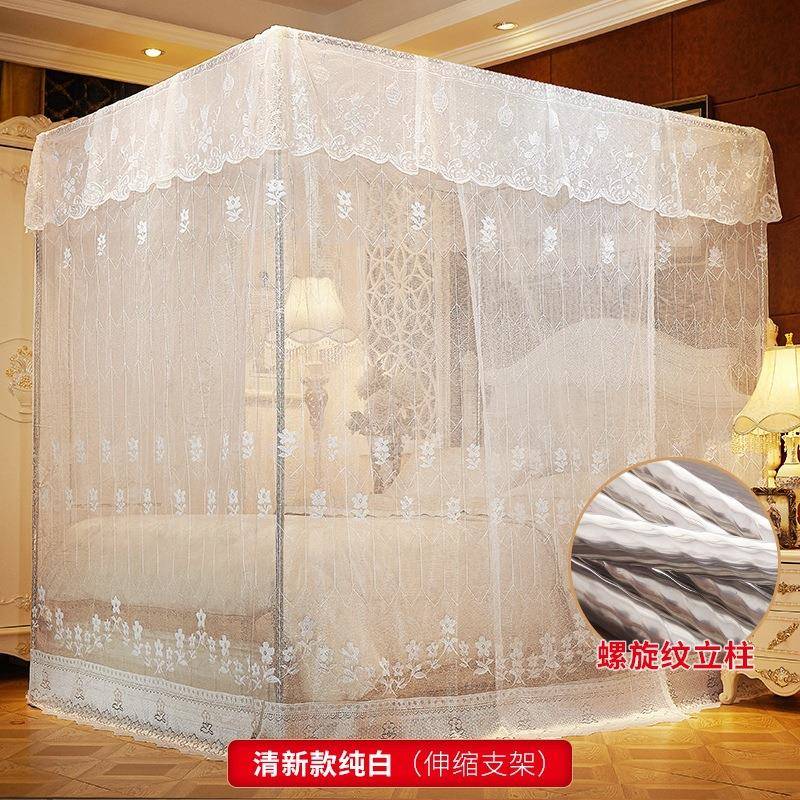 家用传统方顶1蚊帐1222.5m床1帘.8米.2不密带支架加公主风单门加
