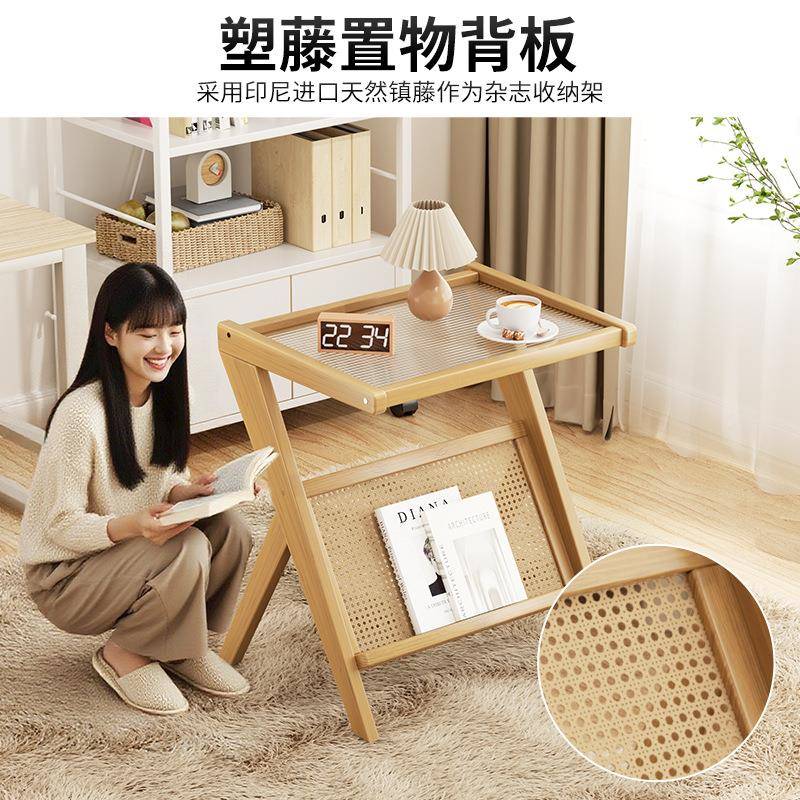 沙发子边小茶几几客厅创意边边桌卧室床头桌小户型茶柜桌无迷你角