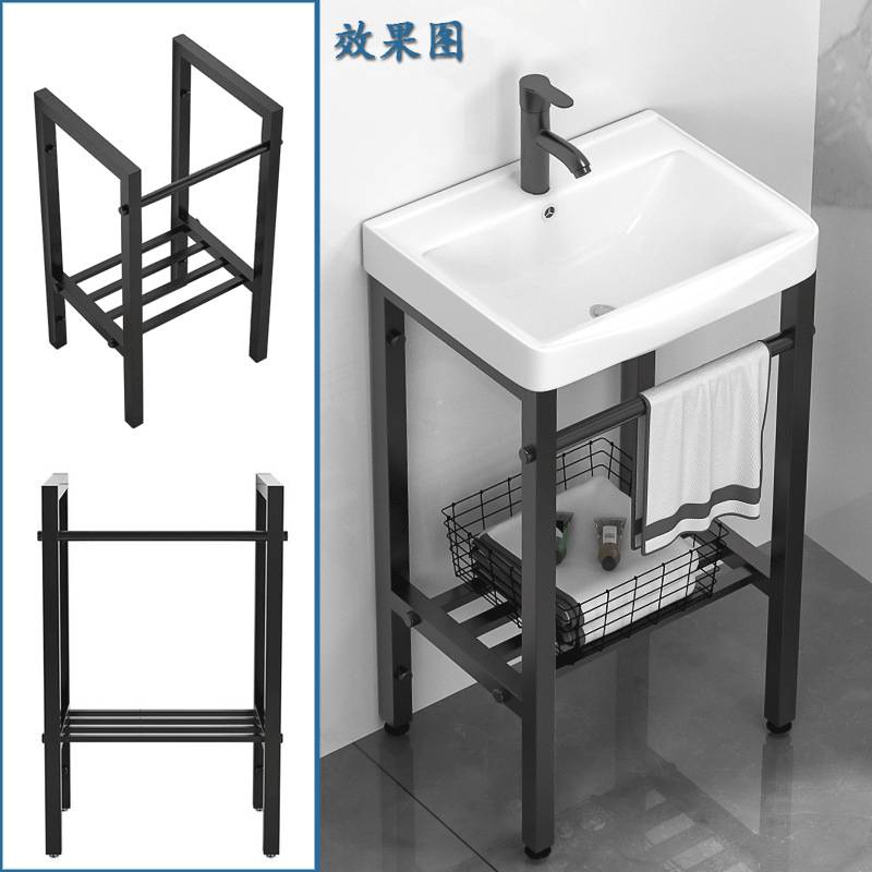 阳台陶瓷带搓板洗衣盆锈钢支一体台盆洗衣池超深洗衣槽脸盆
