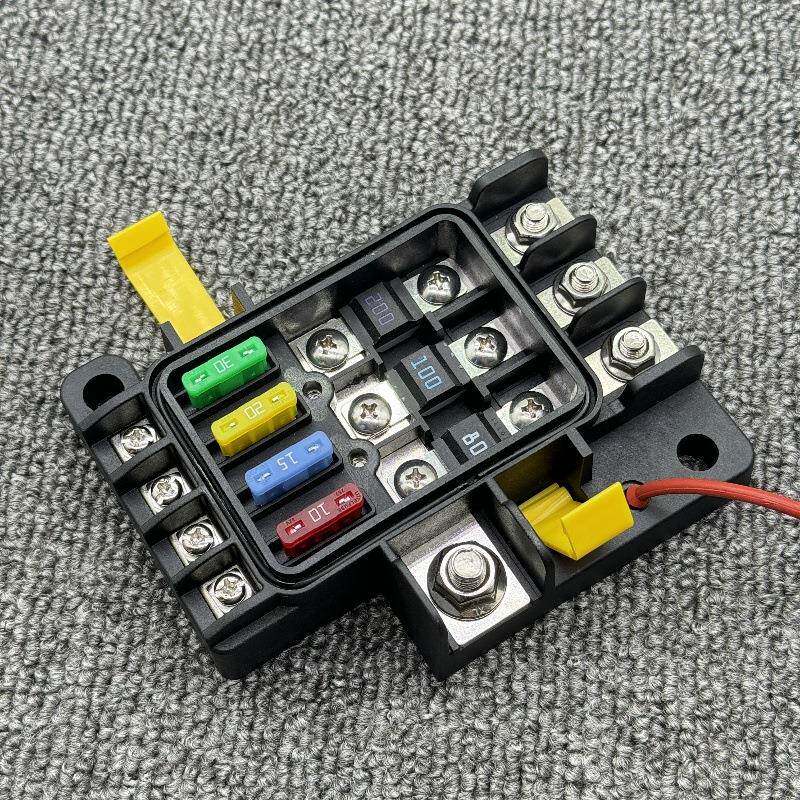 车用改装功电器1进号7出多能保险盒耐高温阻FL-1-7险燃螺栓保座中