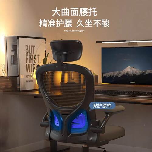 电久脑椅桌舒适坐家用办公椅坐姿护腰电竞座椅人体KUD工学书学习