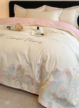 202简5新轻款亲UMX肤舒适奢约四件套-花枝语系列1.5款m床单四件套