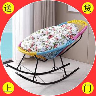 工厂直发腾编躺遥椅阳台休闲懒人摇摇椅透气葛优躺椅冬夏两用瑶椅