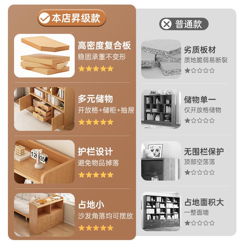 书柜物柜一体靠墙沙发储隔断柜客厅关柜中玄风柜子置物NKA柜茶水