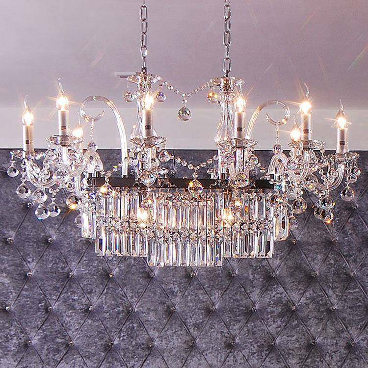 欧式吊客厅灯大气24灯具卧创意酒店水晶灯室餐厅长形轻奢水方晶吊,家装灯饰光源,智能吊灯,淘宝优惠券,粉丝福利购,淘宝优惠卷