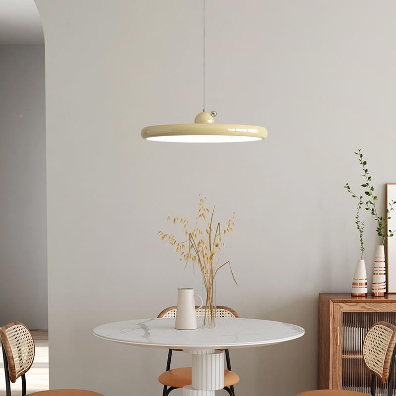 可升降餐厅灯全光谱2025新款创意奶油餐风飞碟饭桌餐桌吊607眼护