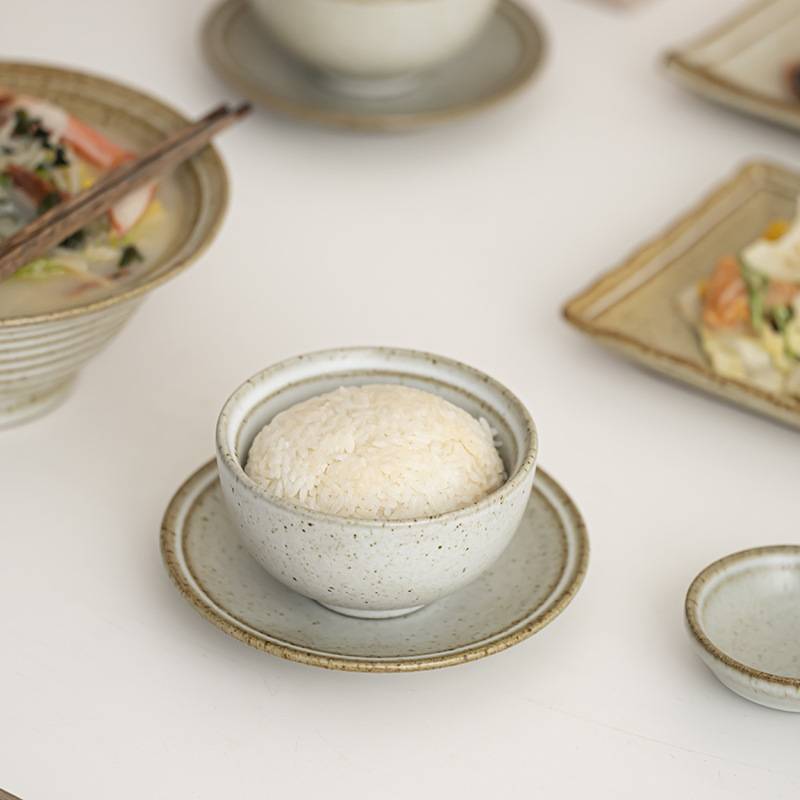 复古陶瓷餐具套装高颜值酒店餐具套装日系家用碗碟套装微波炉饭碗