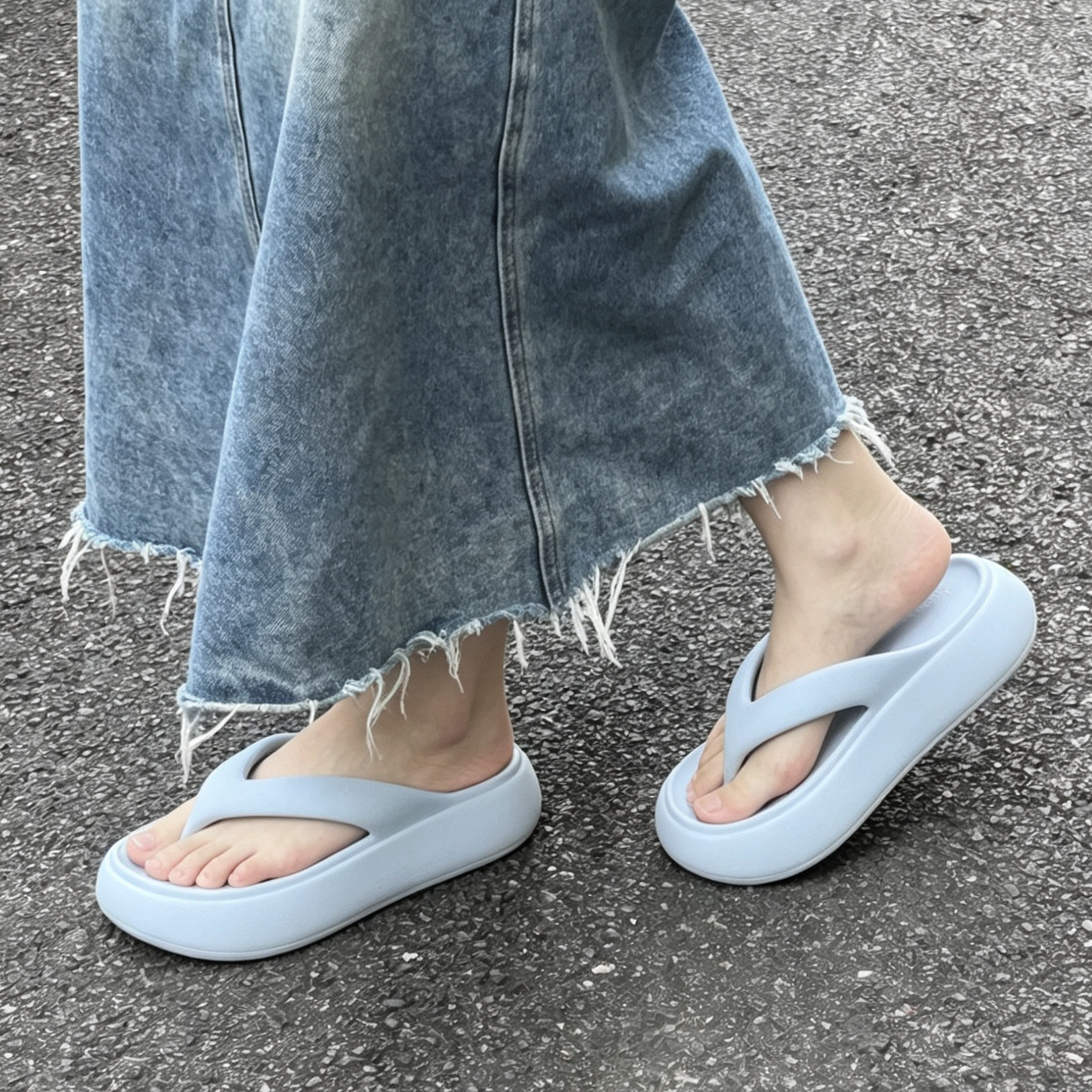 厚底人字拖外穿夏季女士夹脚图片