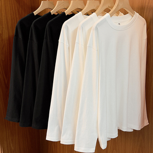 男女打底衫 上衣宽松t袖 230g新疆纯棉长袖 内搭衬秋衣 买一送一
