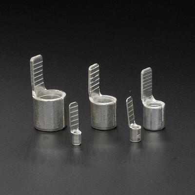 片形端C45-10裸端接端子头铜鼻子接头线C145-0紫铜焊口终铜鼻子线