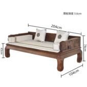 人大541象罗汉老床榆木全木雕花多功能单沙发实床客厅罗汉榻榫卯