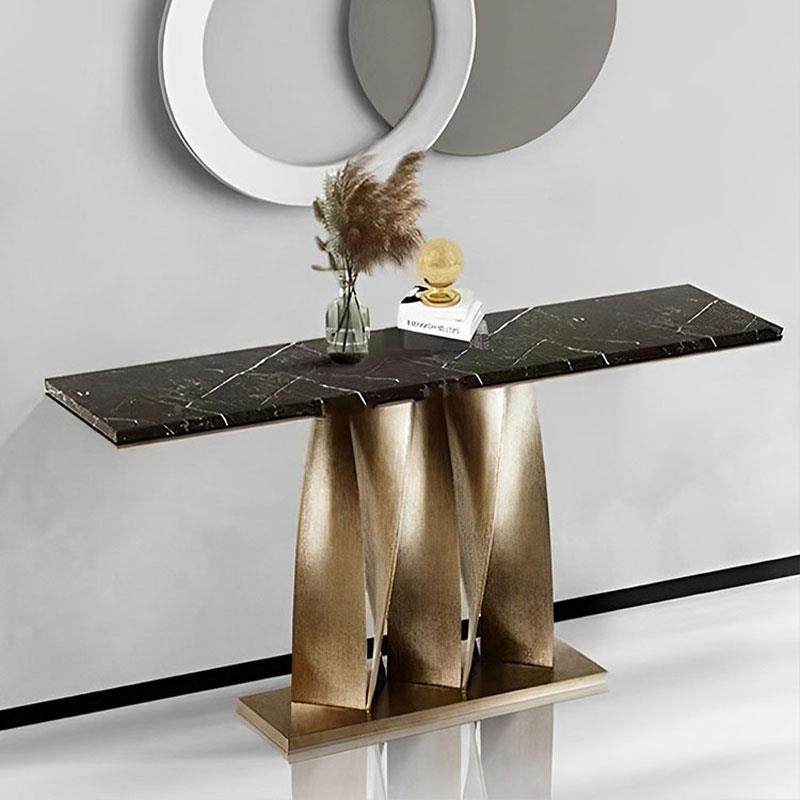 不TY-XG0378V意式奢锈钢长条玄台入户走廊靠关墙条案现代大理石轻