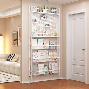 洞洞板门后层多极置物架架书窄架浴室卧室门后置物墙上置物架杂志