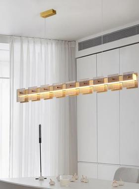 极餐厅设计师办公灯室后现代简约台岛台全铜轻奢玻pd104璃长条吧