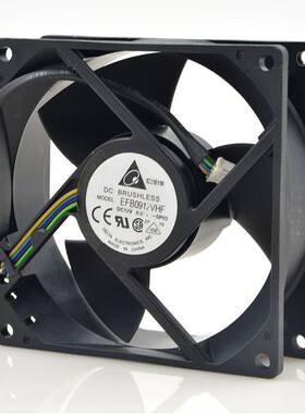 台达 9032 12V 0.57A EFB0912VHF 9CM大风量风扇 PWM智能控速