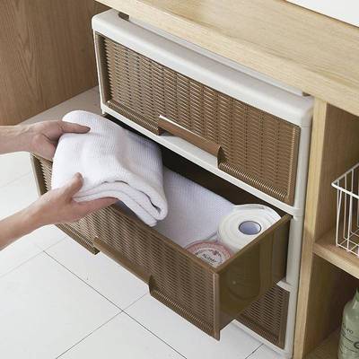 收纳柜家用柜子免安装客厅收-纳多抽屉式柜床头柜日层塑料陈之堔