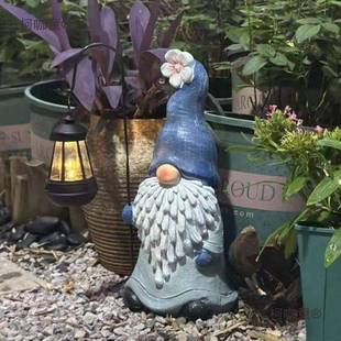 甘夫花园摆件户外庭可插香装柯咖童饰小阳台园艺造景布道置麦摆设