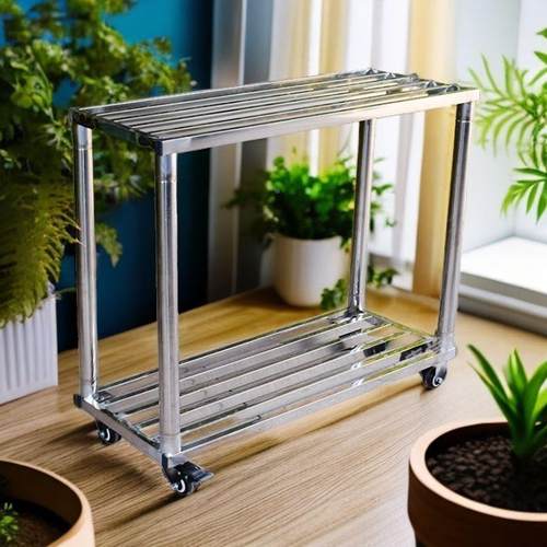 新架款KFY承重鱼缸架底可移箱动推座车水族不锈钢花加厚阳台花架