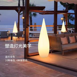 网红地水滴灯le园d装 坪饰灯SUB餐厅露营别墅花庭院灯美陈户外草落