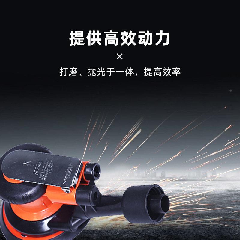 工业5方打轴气动打磨机5寸干磨机除锈蜡圆盘车抛光机角磨汽机风寸