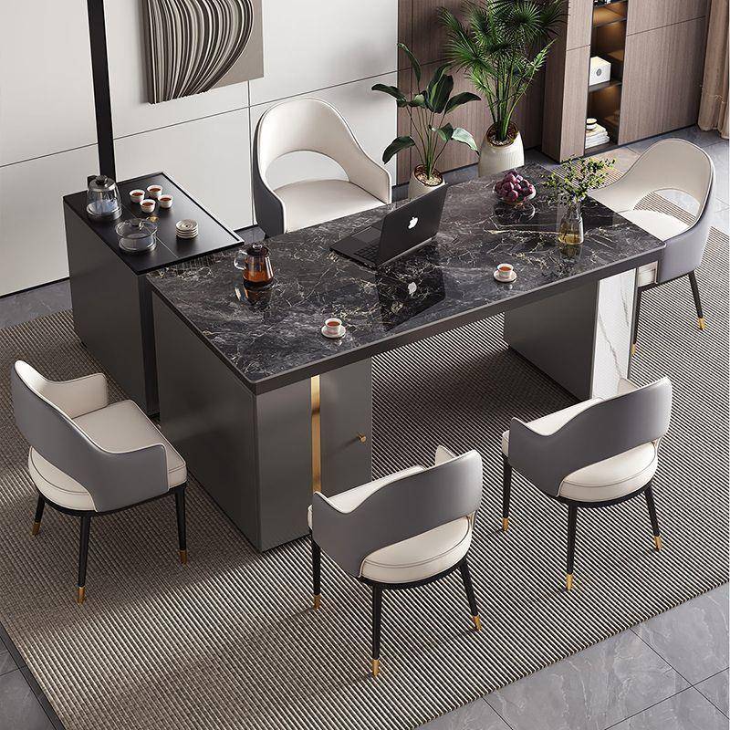 茶桌板NDG一体轻奢现式代简约家用办公多功能茶台泡其茶一整岩套