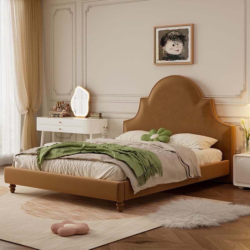 奶油主卧1布艺床法式轻奢现代简约公主床儿绒软包风SFW.婴8m双人