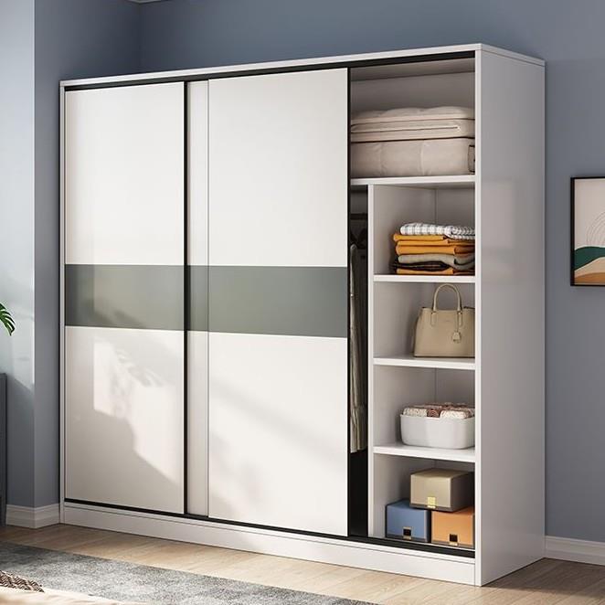 LRT馨恒坊装衣柜家用室物出租房屋经济型推拉门简卧易组储成人柜