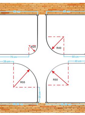 一体成形浴帘杆形色黑不锈钢免打孔水晶板浴ZID弧室浴套帘装