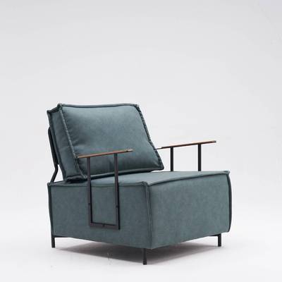 铁艺沙休发椅复工T921业风轻奢简约客厅息古区沙发设计师单小沙人