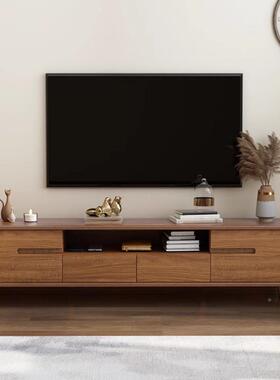 桃新小款电视柜茶几组合套装型客户厅LCK家用现代简约落地胡色轻