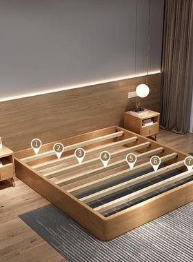 全现实木榻榻米简易地UPG台简约代单双人地床民宿酒店落无床头床