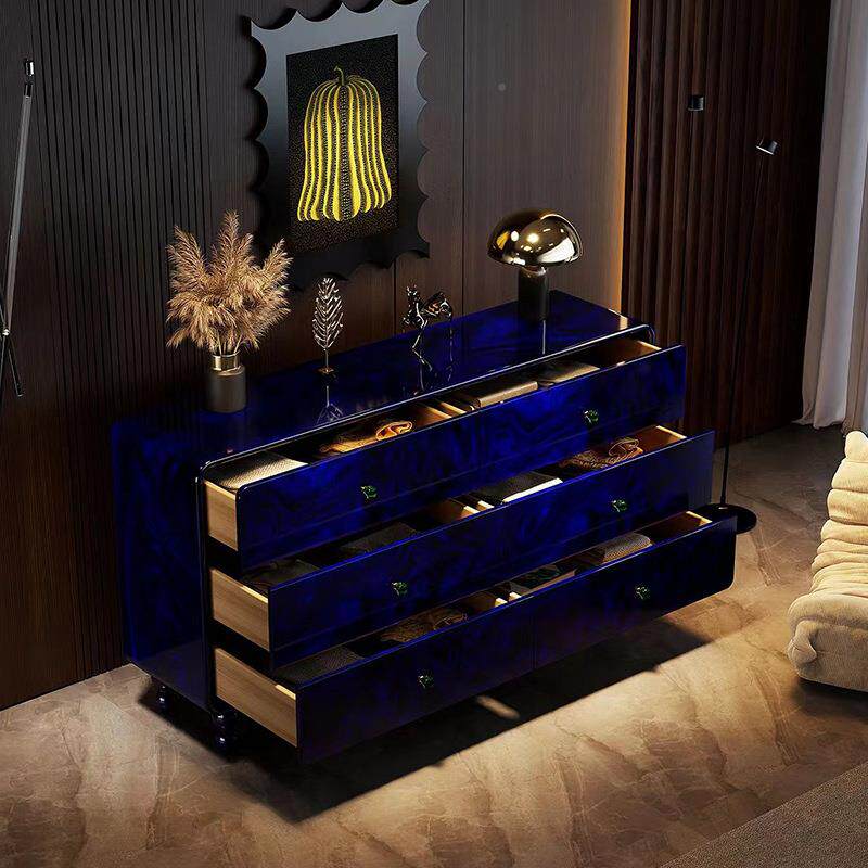 轻奢实木卧六斗柜高端收纳柜客厅DGDG6739屉储物室柜设计抽师样板