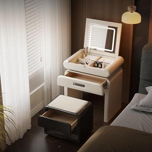 A6翻盖梳妆柜台床头一RRF边体轻化奢卧室小型实木妆柜床2025新款