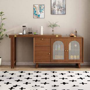 实木餐桌式 日折叠餐桌椅组合小型方形简约539现长户代家用饭桌桌