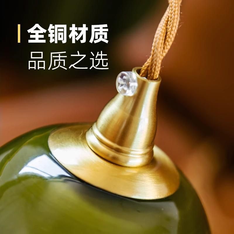 986绿色复古床头吊灯渐变绿玻璃围小吊灯裙a摆设计餐厅氛玄关灯ca