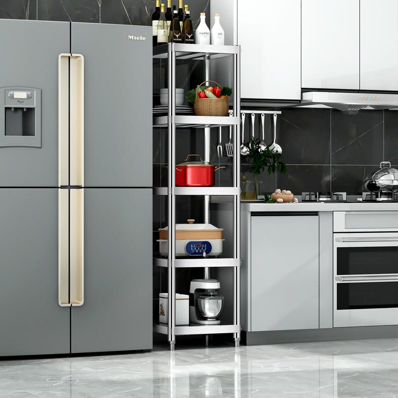 厨房架夹缝货架多层居10272633收纳杂物子不锈钢置物架落地用家家