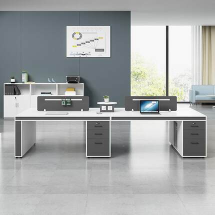 哇位噢YY-Z办桌公桌双人面对面简约现代员工职员创高柜4意人办公